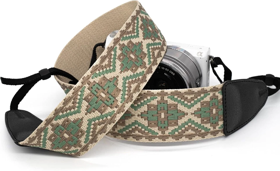 Correa tejida universal ajustable para cámara y binoculares de 2" - La comodidad cumple con el estilo Foto 3 de 4