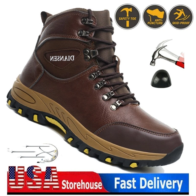 Waterproof Work Boots Mens Safety Shoes Steel Toe Botas De Trabajo Para Hombre
Opens in a new window