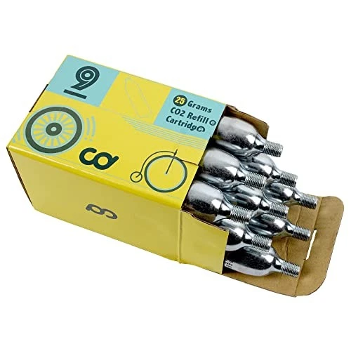  Recambios de cartuchos de CO2 roscados de 16 g o 25 g para inflador de CO2 bomba de bicicleta  Foto 3 de 4