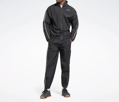 Reebok Herren Training Essentials Piping Trainingsanzug Schwarz