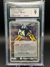 Rocket's Raikou ex 108/107 Secret Rare Holo Pokemon EX Deoxys CGC 9 MINT - 4005 on eBay