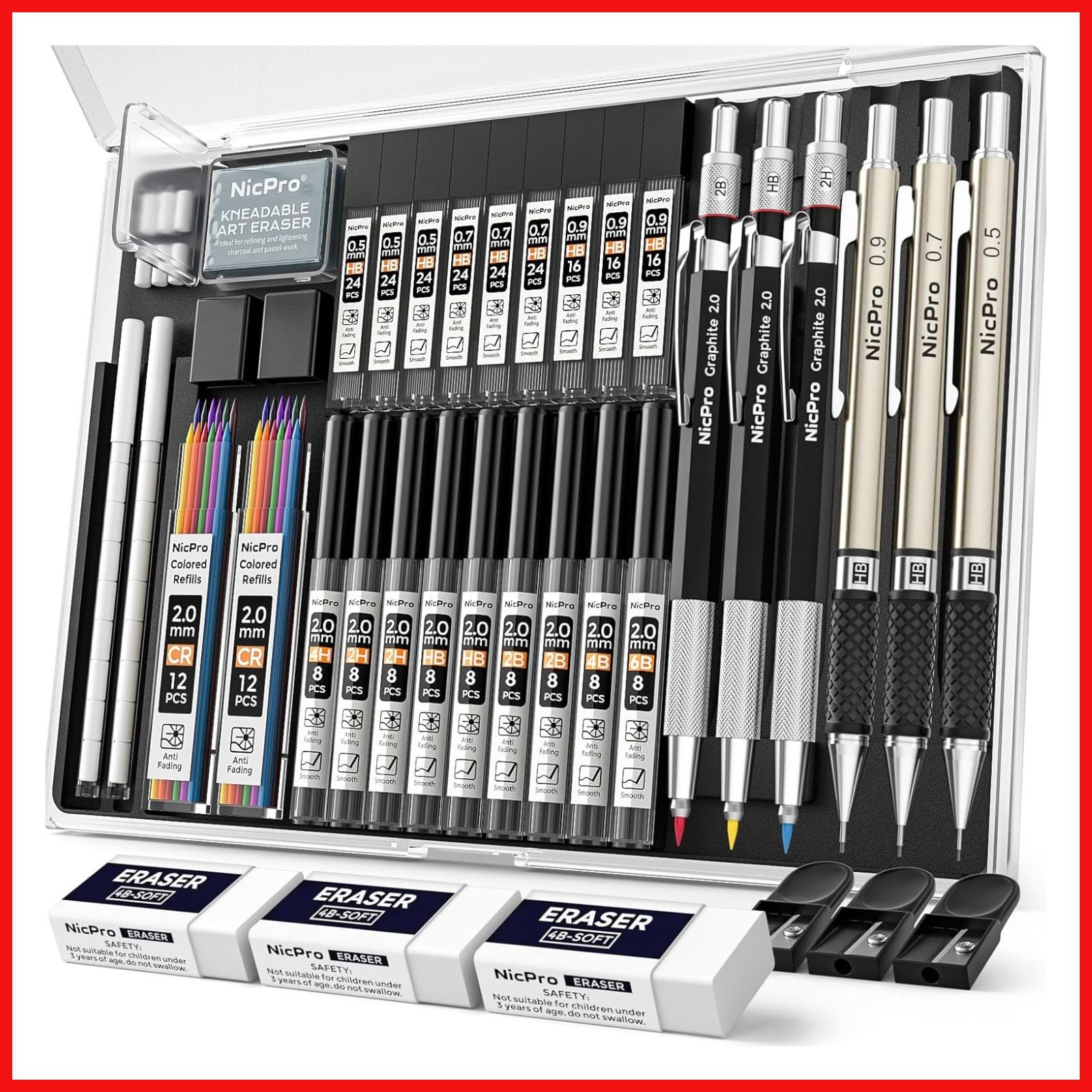Set 0.5 0.7 0.9 2mm Drafting Pencils