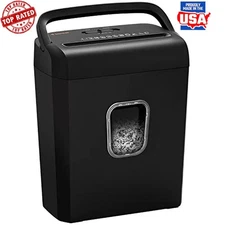 Micro Cut Paper Shredder 6-Sheet High Security Level Compact Design 3.4 Gallons
