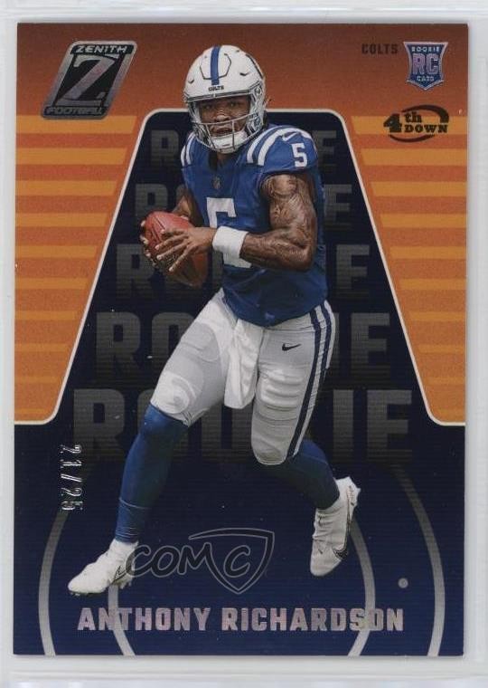 2023 Panini Zenith Rookies 4th Down 21/25 Anthony Richardson #102 Rookie RC 0nr3
