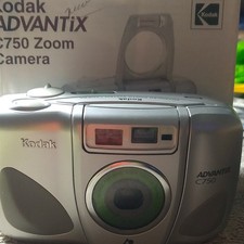 Kodak Advantix C750 APS Point & Shoot Camera Silver Auto Focus Built-in Flash