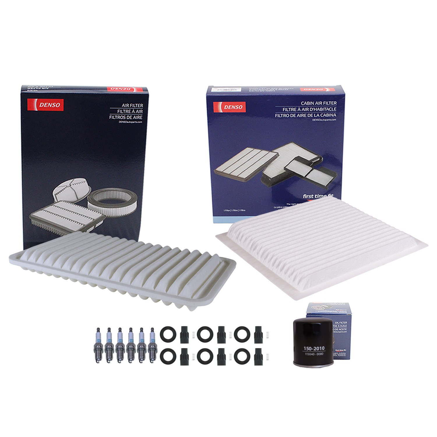 Denso Tune Up Kit 6 Spark Plugs  Boots Kit for Toyota Highlander 3.3L V6 Auto