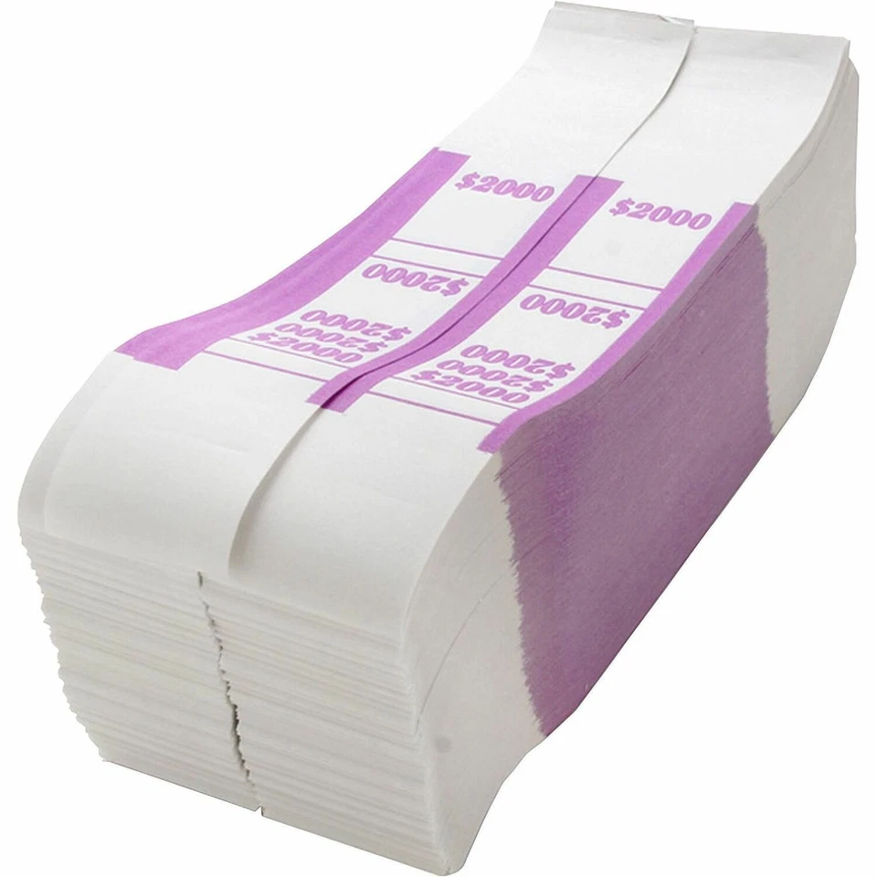 Sparco $2000 Bill Strap - 1000 Wrap[s] - Kraft - Violet (BS2000WK) - Image 2 of 4