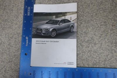 Audi A4 S4 Sedan PREMIUM PLUS PRESTIGE Owner's Manual 2013 BOOK 13 FreeShip OM26
