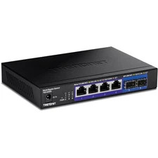 6-Port Unmanaged Multi-Gig Switch, 4 x 2.5GBASE-T Ports, 2 x 10G SFP+ Ports F...