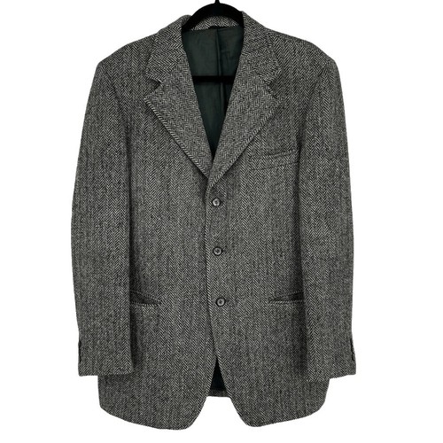 ジャケット・アウター NEIGHBORHOOD HARRIS TWEED LUMBERS Schott VTG Harris Tweed Sport Coat Mens 42 100% Scottish Wool Gray