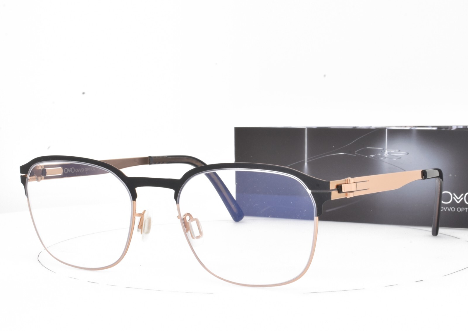 14K Gold Plated OVVO Optics Eyeglasses Rose Gold - Black 50-20-140 44390₽