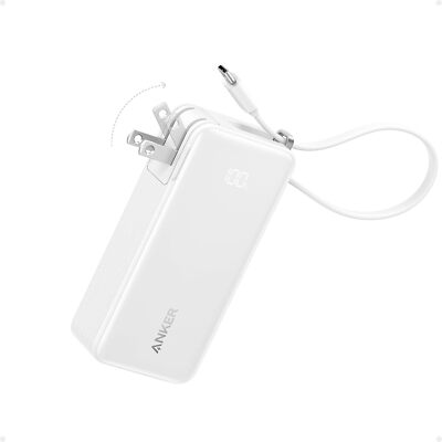 Anker 3-in-1 Portable iPhone Charger 10000mAh Built-in USB-C Cable 30W Adapter