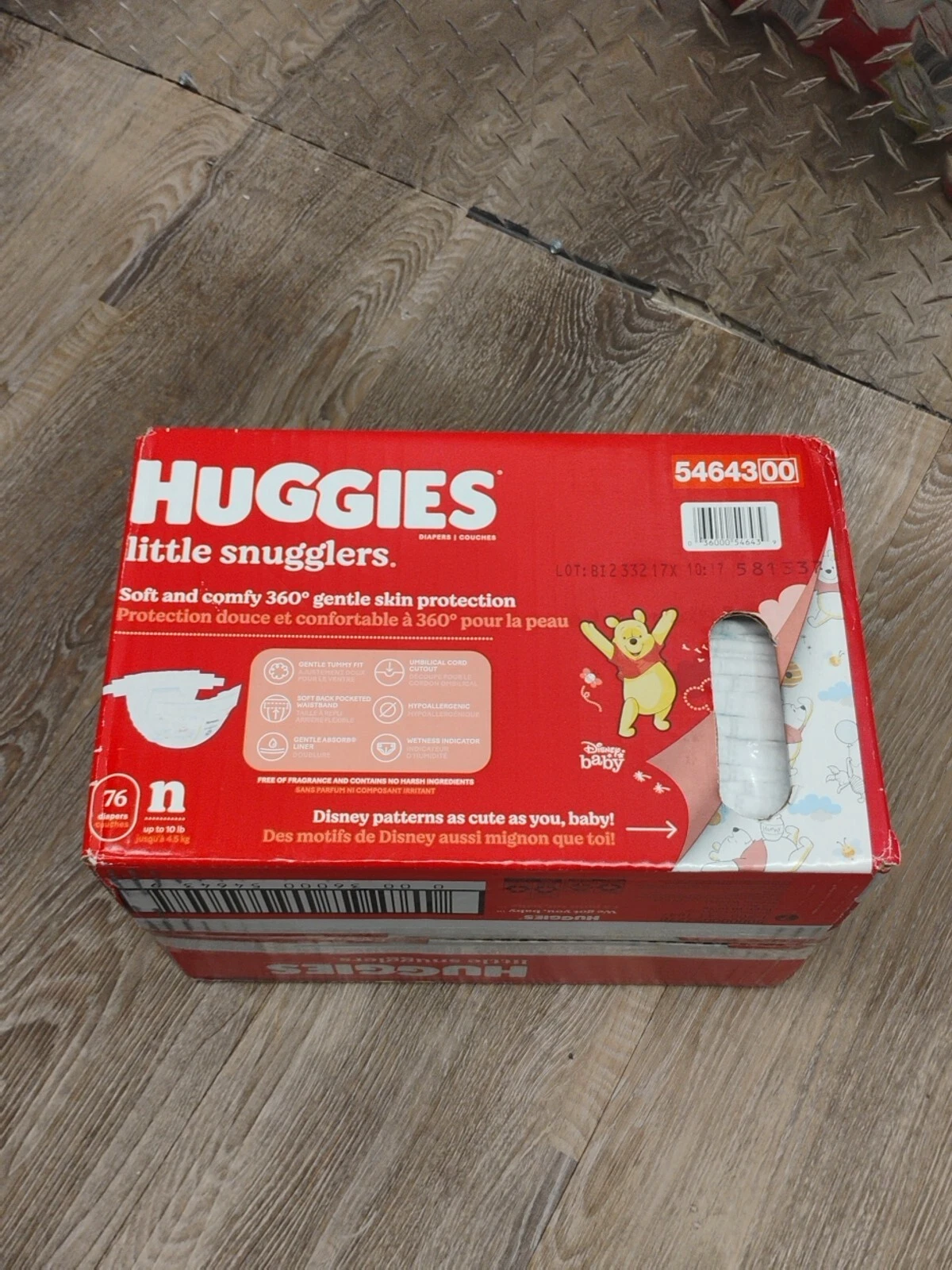 Huggies Little Snugglers Disney Baby Winnie The Pooh Diapers 76ct Newborn N Size