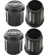 Lot of 4 Heavy Duty Rubber Cane,Walking Stick,Crutch,Walker Tip/End/Feet 1-1/8"