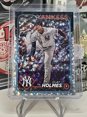 2024 Topps Series 1 MLB #247 Silver Crackle Foil - Clay Holmes New York Yankees