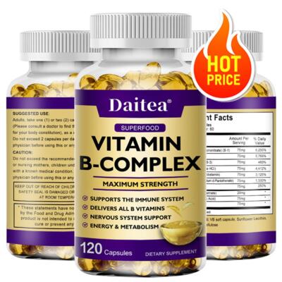 B-12 Complex 5 mg, Vitamins B1, B2, B3, B5, B6, B8 & B12, Energy, Metabolism Aid