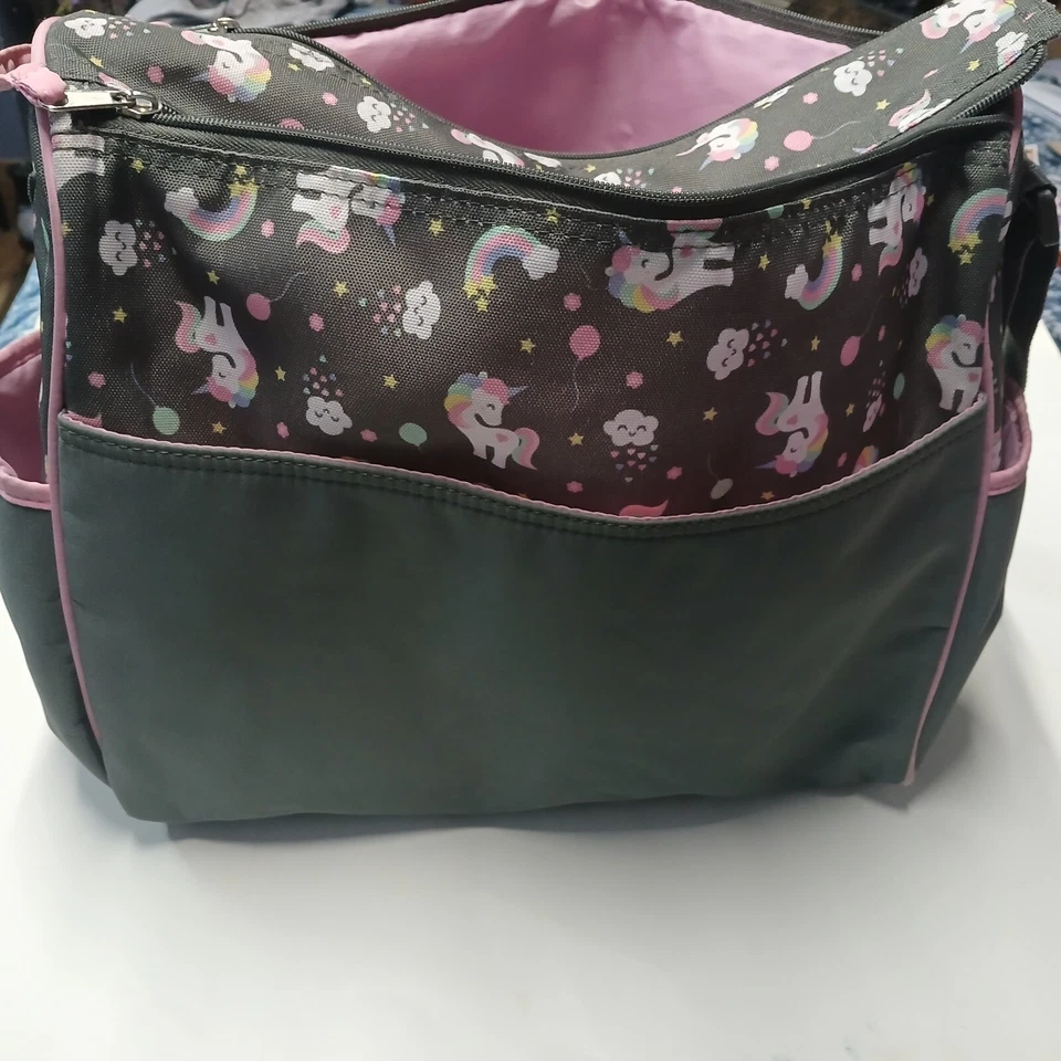 Bolsa de viaje biberón de pañales Baby Boom rosa y gris unicornio multi paquete recién nacido Foto 2 de 4