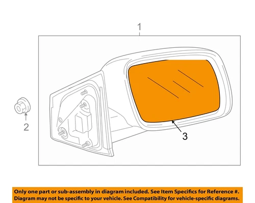 Dodge CHRYSLER OEM Outside Mirrors-Front Door-Mirror Glass Left 68045691AA
