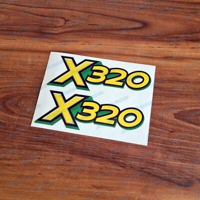 Pair of John Deere X320 Hood Laminated Decals Stickers Set M152343