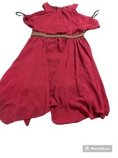 By By girls Sleeveless dress Sz. 12 Burgundy With Zipper In The Back. Pre Own