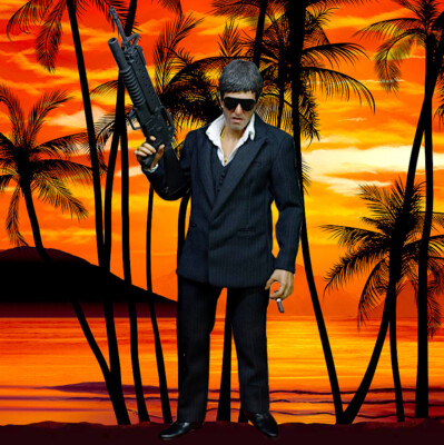 scarfaceページ Scarface aka Tony Montana - Al Pacino With Frame 14.5 x 12.5