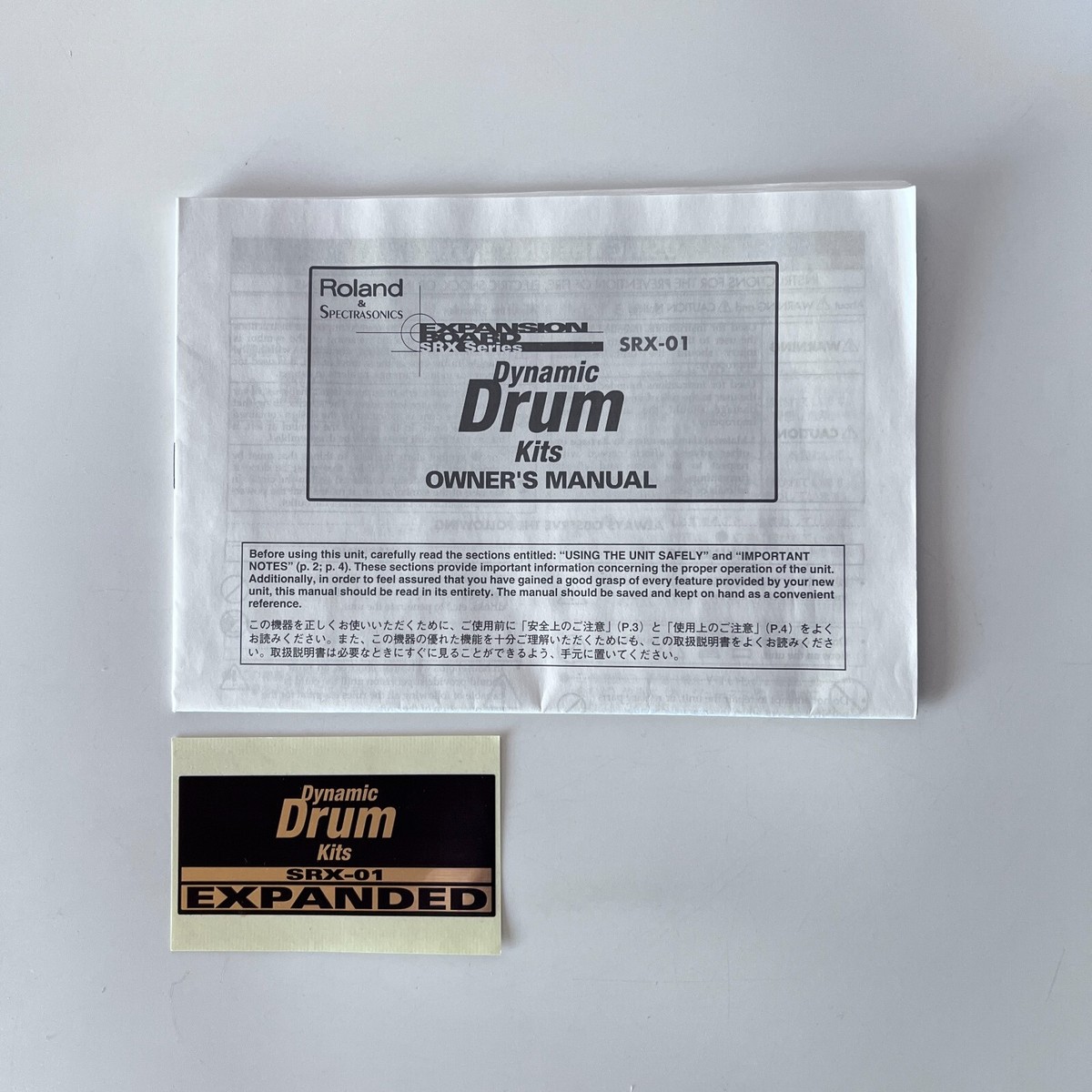 ROLAND SRX-01 Expansion Board SRX Series Dynamic Drum Kits