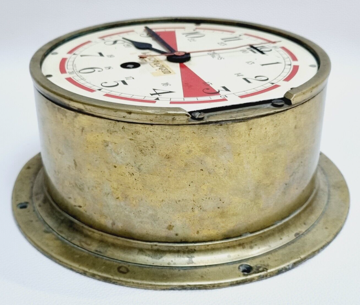 Vintage Smiths Astral Marine Ships Red Segmented Clock - For Parts