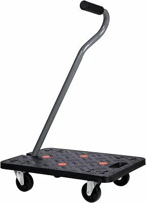UNIBOS 200kg Plastic Hand Dolly Trolley Cart Furniture Moving Platform with Handle