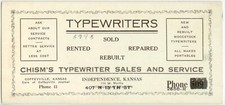 1943 New And Rebuilt Woodstock Typewriters Independence Kansas ad blotter thumbnail