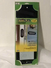 Hy-Ko Address Plate (5" X 14") Black with 30 White Reflective Numbers (0 - 9)