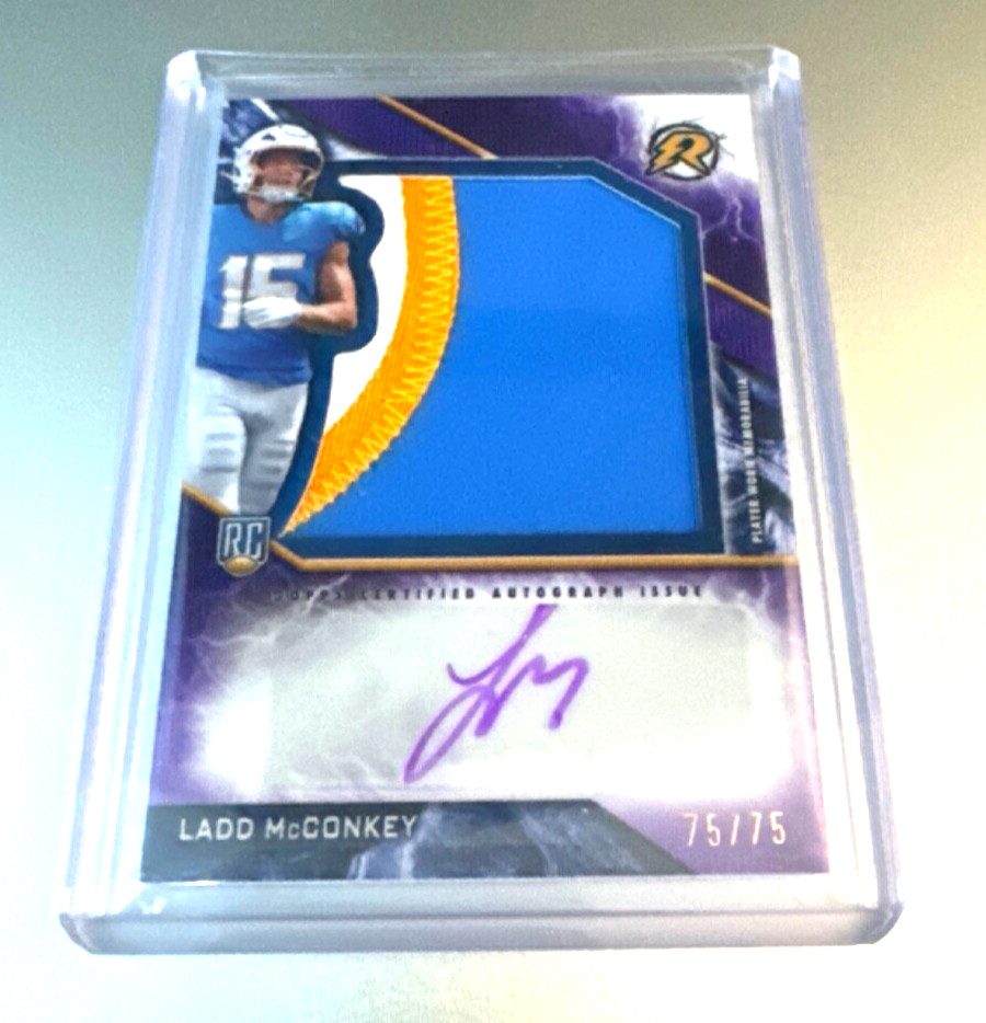 2024 topps resurgence purple rookie parch auto out of 75 Ladd McConkey