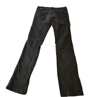 Massimo Dutti Black/Gray  Wash Women's Stretch Wide Leg Jeans SZ 27