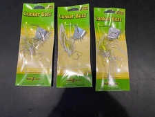 Mister Twister Lunker Buzz 1/4oz Lot Of 3 Chart White