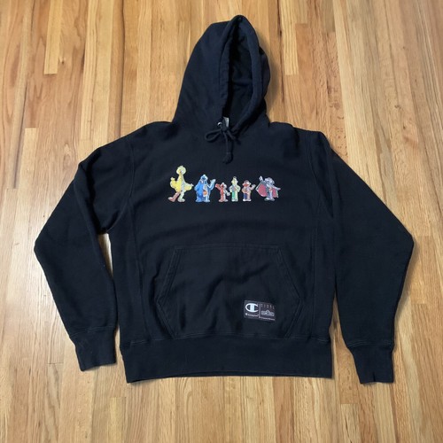 Champion X Sesame Street Blank Slate Vintage 2004 Men’s Black Hoodie