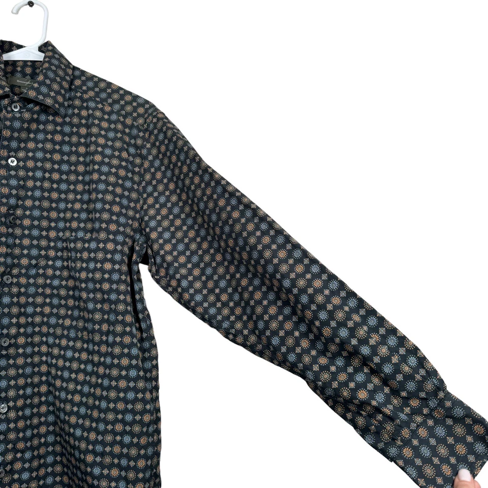 GUC Ermenegildo Zegna Men's Sz Small Multicolor Floral Shirt Made in ITALY - Image 4 of 4