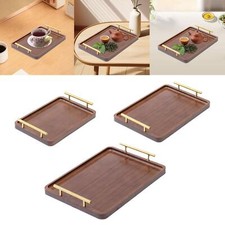 Wood Serving Tray Ottoman Tray with Handles Coffee Table Tray Decorative Tray