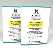 2 X Kiehl's Truly Targeted Acne-Clearing Solution 2 Salicylic Acid 0.14 Oz