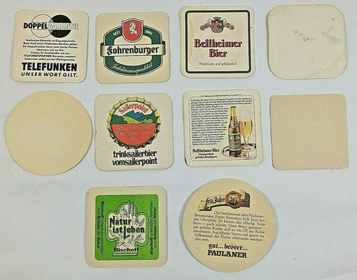 Vintage Lot of 10 Beer Coasters - Picture 2 of 2