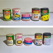 Brand Name Toy Foods 5 Cans Spaghetti-Os Libby Del Monte Carnation