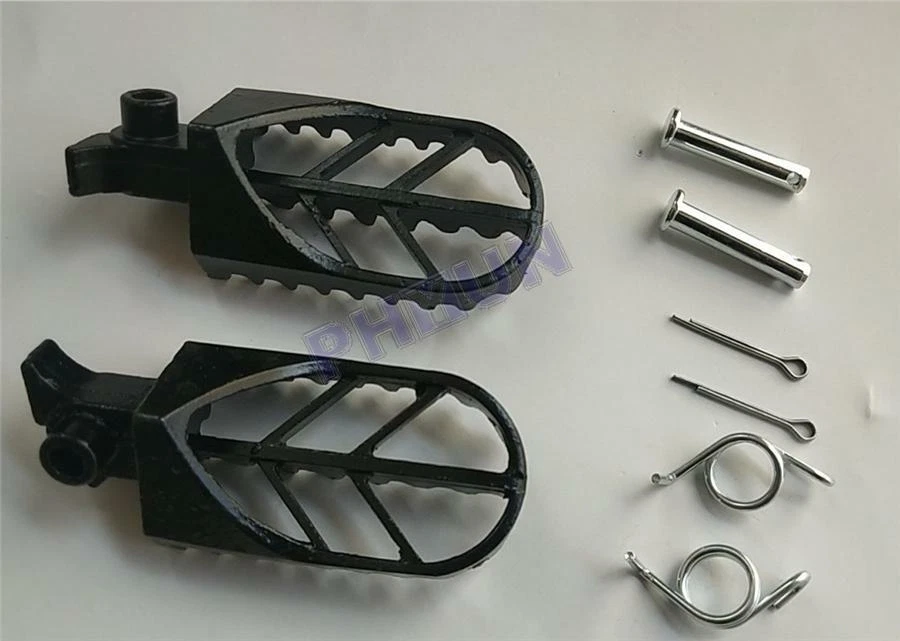 Black Stainless Steel Front Foot Peg Driver Footrest Accessories fits Motorcycle Foto 2 de 4