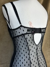 NWT Victoria's Secret Sexy Little Things 34B Black Lingerie~ NEW! Polka Dots