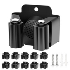 Verdenu 10 Pack Broom Holder Wall Mount, Mop 10 Pack, Black