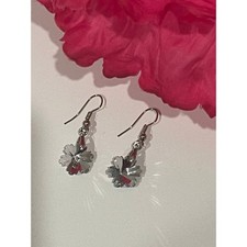 Silver Dangling Snowflakes Style Earrings