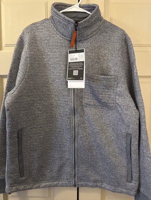 Craghoppers Men's Gairloch Fleece Jacket GREY STRIPED Full Zip Size L @READ@