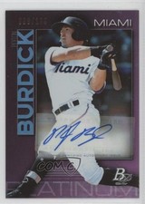2020 Bowman Platinum Wal-Mart Top Prospects Purple /199 Peyton Burdick Auto e6p