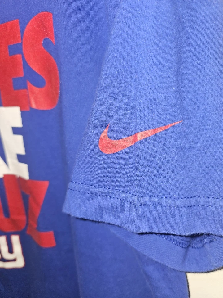 Camiseta Nike New York Giants Victor Cruz Grande Para Hombre Azul Gráfico Logo NFL Foto 4 de 4