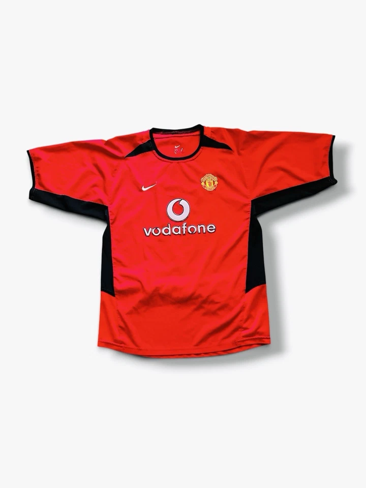 Maillot Manchester United 2002-2004 Domicile Nike Vodafone Vintage - Photo 1/4
