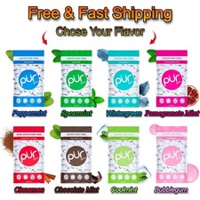 PUR Gum Aspartame Free Chewing Gum 55 Pieces 100 Xylitol Select Flavor 