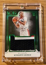 2024-25 NBA Noir Kyshawn George RC #RJMKYS 🔥 Rookie Jumbo Material Green /25