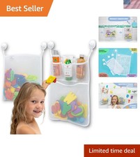 Ultimate Bath Toy Storage Solution: 2 x Mesh Organizers with Heavy-Duty Hooks